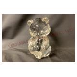 Fenton Art Glass Sitting Bear Cub Animal Figurine