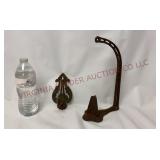 Antique Receipt Hook & Cast Iron String Holder