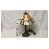 Mission Style Stained Glass Table Lamp - Powers On