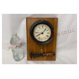 Vintage Roman Numeral Clock & Wrench Wall Plaque