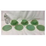 Vintage Jadeite Jane Ray Cups & Saucers