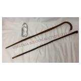 Vintage Hand Carved Wooden Canes Walking Sticks