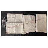 Vintage White Irish Linen Tablecloths - 3