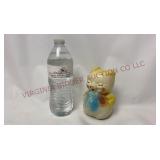 Vintage American Bisque "Pig with Bow" Piggy Bank