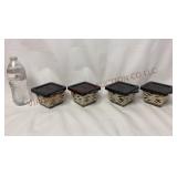 Temp-tations Old World Black 10 oz Bakers w Tops