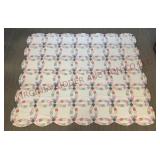 Double Wedding Ring Quilt / Blanket - 84"x96ï¿½