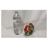 Vintage Ceramic Turkey Coin Bank - 4" tall