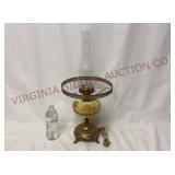 Fenton Burmese Tree Scene Student Lamp - Glows