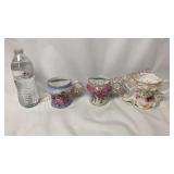Antique French & Austrian Floral Shaving Mugs - 3