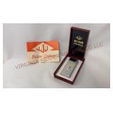 Vintage JJJ Pinnacle Butane Lighter w Case