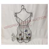 Black Metal Hanging or Tabletop Dress Form