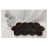 Antique Cast Iron Gem Muffin Pan - Unmarked