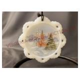 1989 Hand Painted Fenton Art Glass Ornament