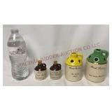 Vintage Moonshine Jug Shaker Set & Pencil Holders