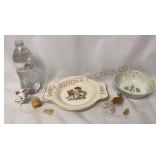 Wedgwood Peter Rabbit Bowl, Baby Plate, Figurines