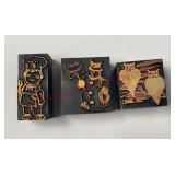 Vtg Copper Wood Letterpress Printing Block Stamps