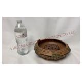 1920s Roseville Florentine Bowl w Flower Frog