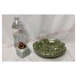 Mid Century Tabletop Lighter & Ceramic Ashtray