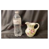 Fenton Matte White Hand Painted Violet Pitcher