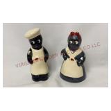 Vintage 1940s Mammy & Mose Salt & Pepper Set