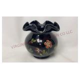 Sean K Fenton Black Glass Rose Bowl - C.Riggs