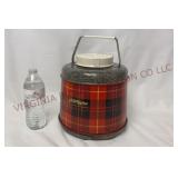 Vtg J.C. Higgins Sears Roebuck Co Plaid Cooler Jug