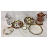 Antique Hand Painter Gold Encrusted Porcelain