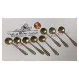 Steiff Corsage Sterling Silver Salt Spoons 53grams