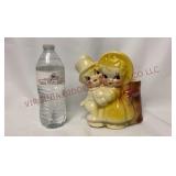 Mid Century Kewpie Hugging Couple Planter Vase