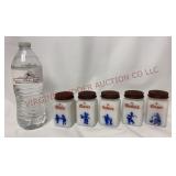 Vintage Frank Tea & Spice Co Milk Glass Shakers