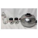 Vintage West Bend Bun Server, Salt & Pepper Set