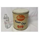 Vintage Mrs Ihries Potato Chip Tin - Balto, MD