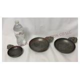 Vintage Stede Pewter Porringer Bowls - 3