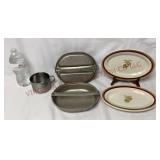 US Military Mess Kit Pieces & USMC Oval Plates