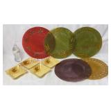 MCM Fiberglass Chargers & Serving Bowls