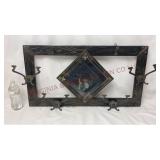 Late 1800s Metal Coat / Hat Rack - Missing Mirror