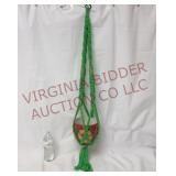 Italian Pottery Planter & Plant Hanger