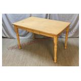 Vintage Painted Kitchen Table w Center Drawer