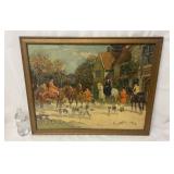 Vintage Heywood Hardy Fox Hunt Scene Lithograph