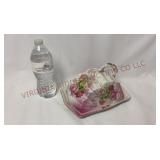 Vintage Hand Painted Nippon Cheese / Butter Dish