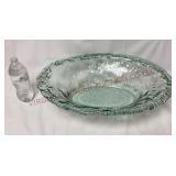Textured Recycled Glass Large Oval Bowl - See Desc