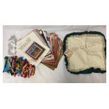 Cross Stitch Leaflets, Floss Thread, Pillow Top