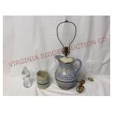 Wesson Oil Utensil Crock & Pitcher Lamp