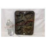 Cast Iron Farm Animal Muffin / Cornbread Pan