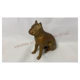 Vintage Cast Iron Boxer / Bulldog Still Coin Bank