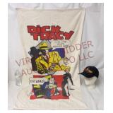 Vintage Dick Tracy Beach Towel & Disney Hat / Cap