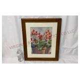 Sunny Young Geranium Watercolor Painting