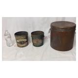 Vintage Pork Brains & Shortening Tins - See Desc