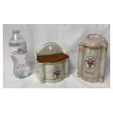 Czechoslovakia Luster Ware Salt & Barley Jars