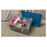 Sterilite Tote of Assorted Fabrics